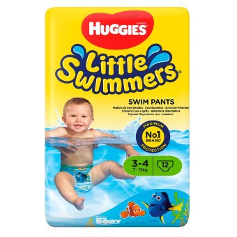 Подгузники трусики для купания Huggies Little Swimmer 3-4 (7-15 кг) 12 шт