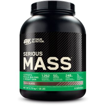 Гейнер Optimum Nutrition Serious Mass шоколадный вкус 2,73 кг