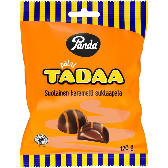 Шоколадный батончик Panda Palat Tadaa с соленой карамелью 120 гр