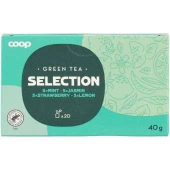 Зеленый чай (ассорти 4 вида) Coop 20 пак