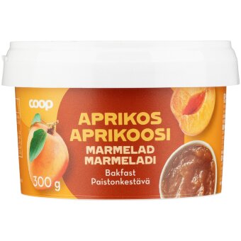Жаропрочный абрикосовый мармелад Coop 300 гр