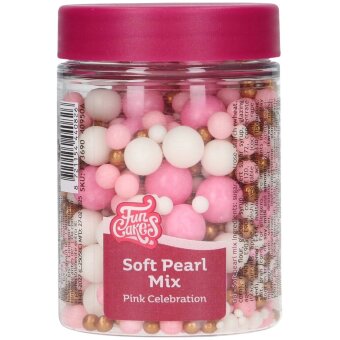 Мягкие сахарные бусинки FunCakes, Pink Celebration Mix 80 гр