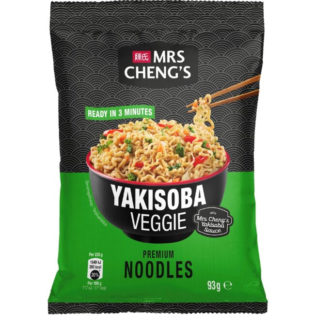 Пикантная лапша Yakisoba Mrs Cheng’s с овощами 93 гр