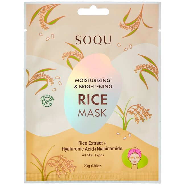 Тканевая маска для лица Soqu rice 1 шт