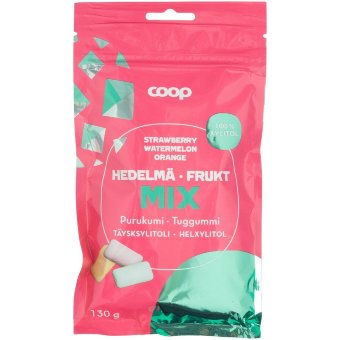 Жевательная резинка с ксилитом фруктовая Coop Hedelma Mix 130 гр