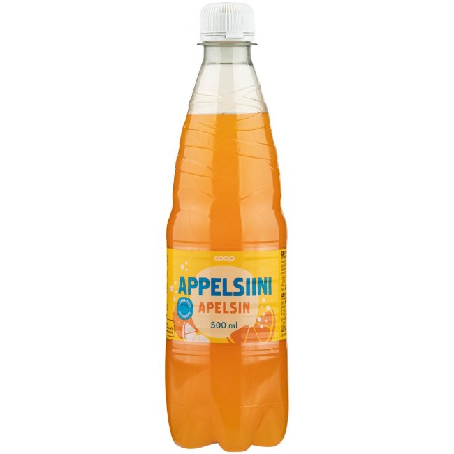 Безалкогольный напиток со вкусом апельсина Coop без сахара 0,5 л