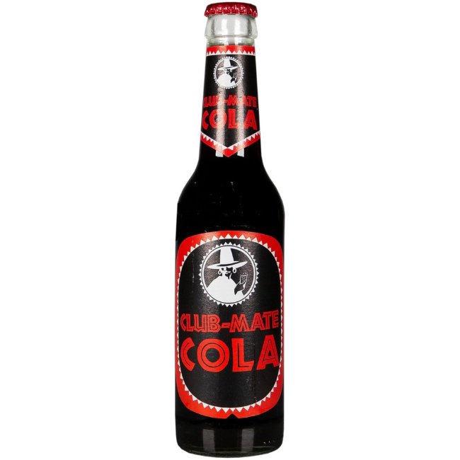 Освежающий газированный напиток Club-Mate Cola 0,33 л, содержит натуральный кофеин