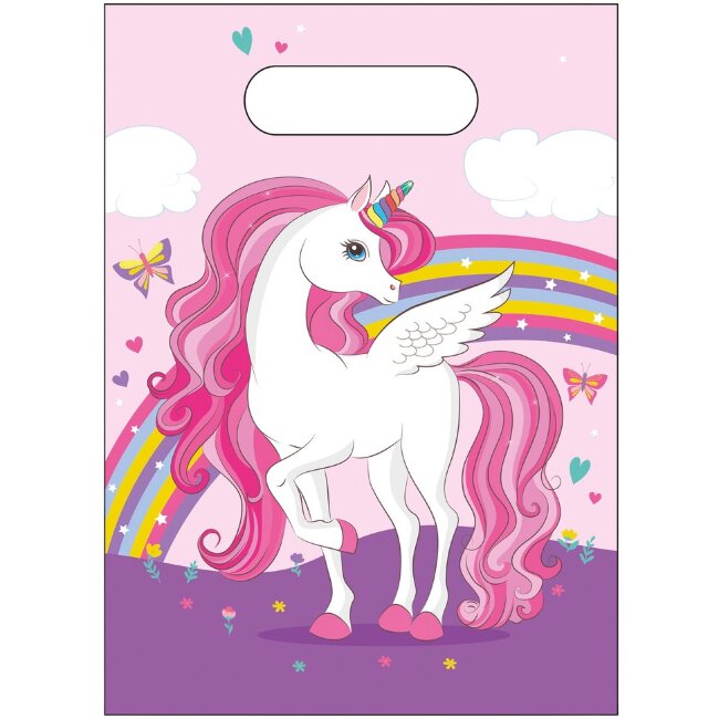 Праздничный подарочный пакет Decorata Party Unicorn rainbow