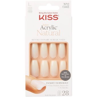 Акриловые натуральные ногти Kiss Salon - достаточно крепкие 28 шт