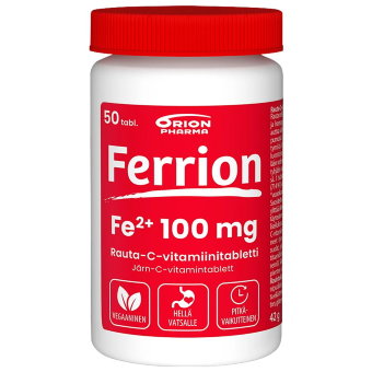 Витамины с железом и витамином C (усиленный комплекс) Ferrion Rauta+C 50 таблеток