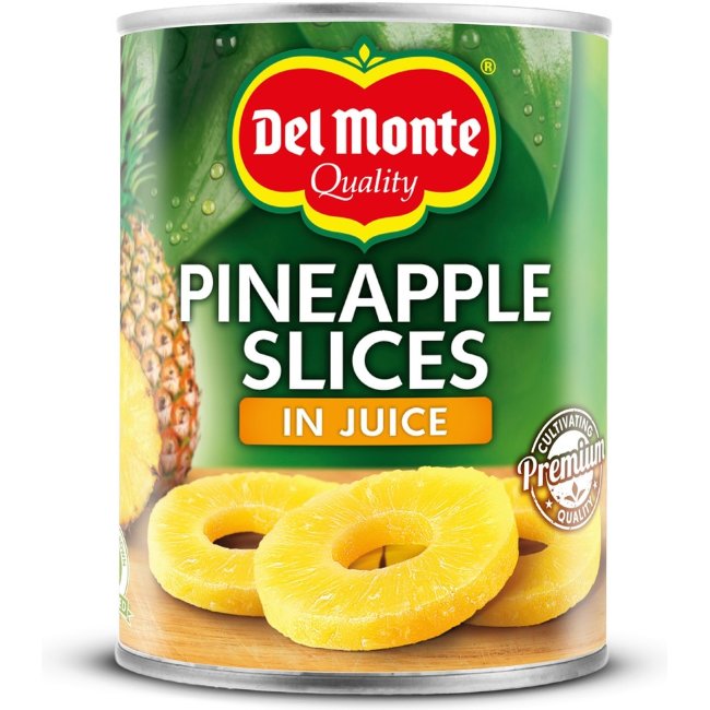 Ананас в собственном соку Del Monte (кольца) 560 гр