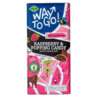 Шоколад Way To Go! (малина с белым шоколадом) Fairglobe 200 гр
