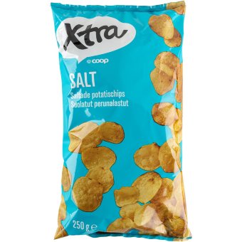 Солёные картофельные чипсы Xtra 250 гр Солёные картофельные чипсы Xtra 250 гр