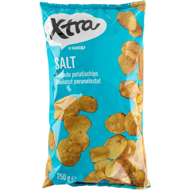 Солёные картофельные чипсы Xtra 250 гр