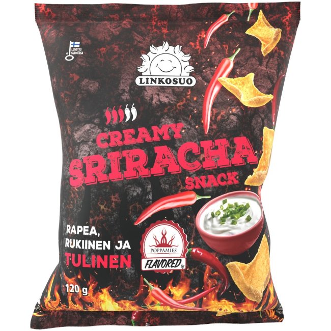 Снеки Linkosuo X Poppamies Creamy Criracha 120 гр
