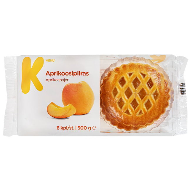 Абрикосовый пирог K-Menu (уп 6 шт) 300 гр