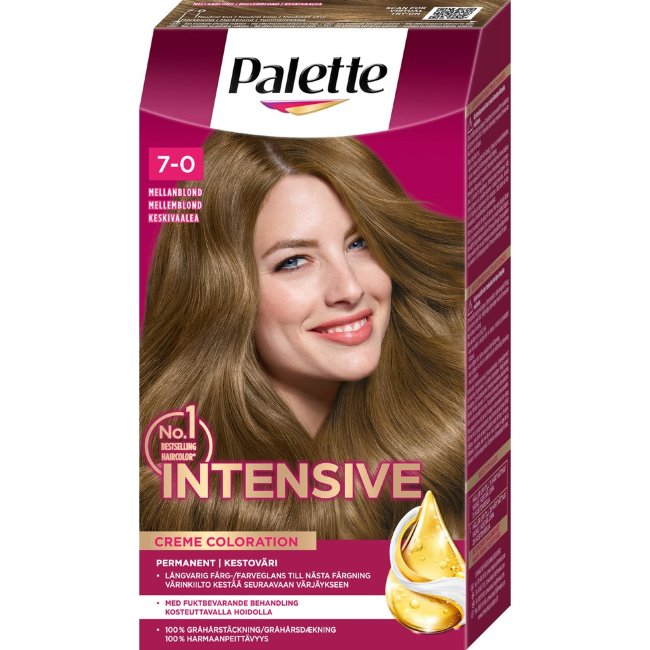 Краска для волос Palette 7-0 средне-светлый блонд