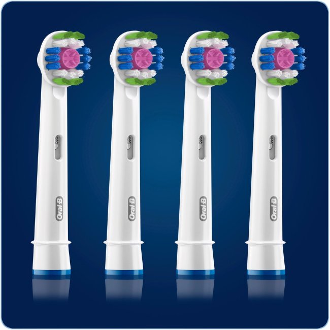 Запасные насадки Oral-B 3D White с технологией CleanMaximiser, 4 шт