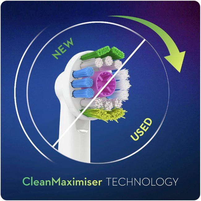 Запасные насадки Oral-B 3D White с технологией CleanMaximiser, 4 шт