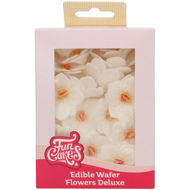 Съедобные вафельные цветы FunCakes, hortensia белые 18 шт