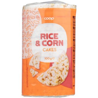 Рисовые галеты с кукурузой Coop 100 гр