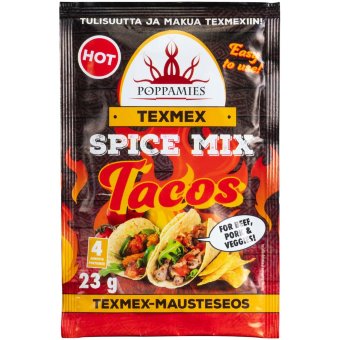 Пряная смесь специй Poppamies Texmex для острых тако 23 гр