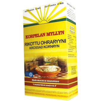Измельчённая ячменная крупа Korpelan Mylly 500 гр Измельчённая ячменная крупа Korpelan Mylly 500 гр