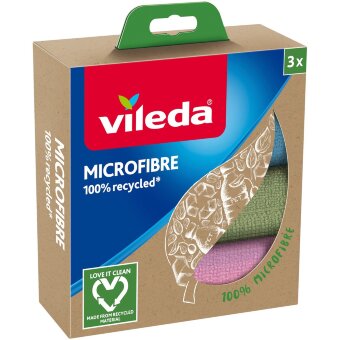 Салфетка для уборки Vileda Microfibre 100% из переработанных материалов