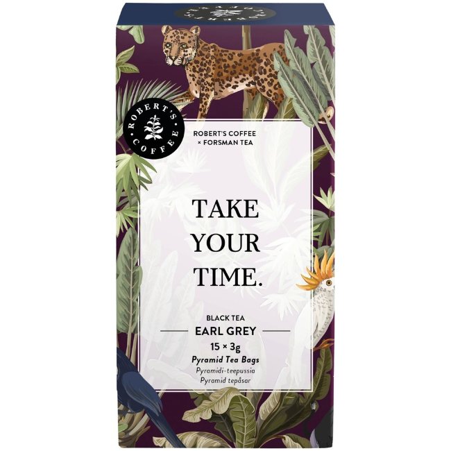 Чёрный чай с ароматом Эрл Грей Robert's Coffee x Forsman tea (уп 15 шт) 45 гр