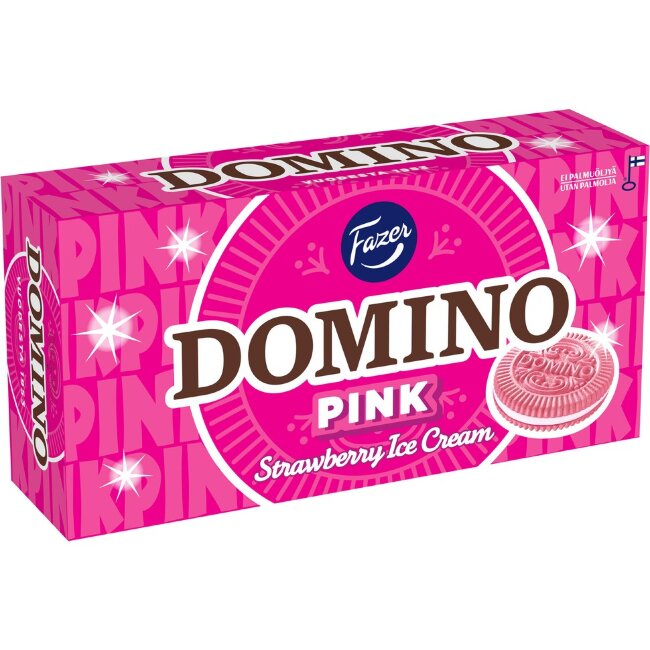 Печенье с начинкой Fazer Domino Pink 350 гр