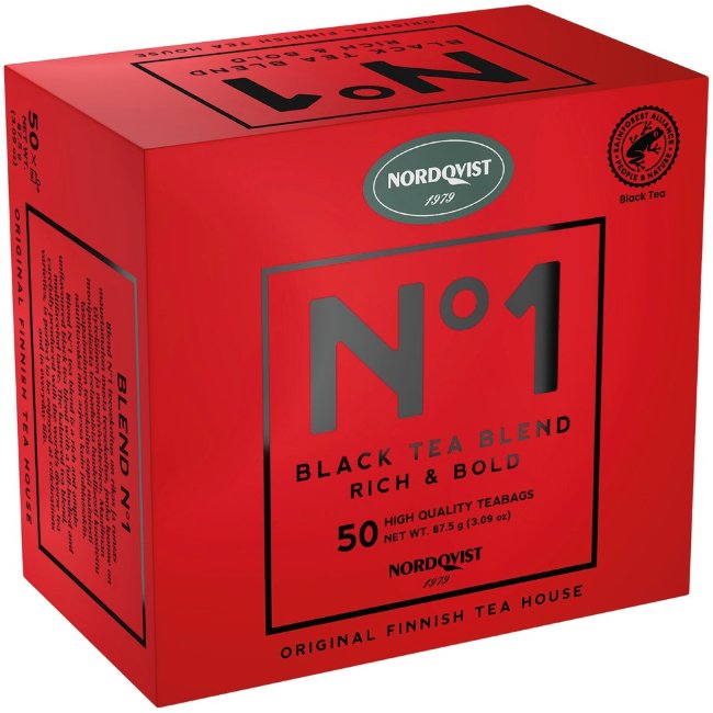 Черный чай в пакетиках Nordqvist Blend No 1 RFA 50 шт x 1,75 гр Черный чай в пакетиках Nordqvist Blend No 1 RFA 50 шт x 1,75 гр