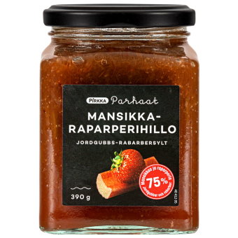 Варенье Pirkka клубника и ревень 390 гр