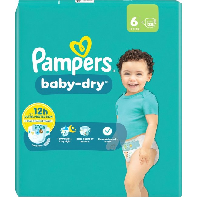 Подгузники Pampers Baby Dry S6 13-18 кг 35 шт
