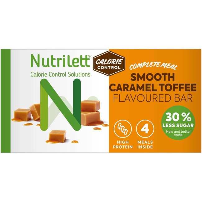 Батончики заменитель еды Nutrilett Crunch bar (карамельный ирис) 4x57 гр