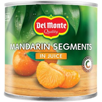 Мандарин консервированный (дольки) Del Monte в собственном соку, 300 гр