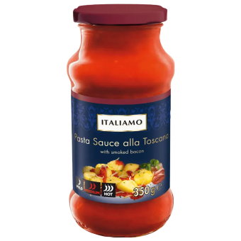 Томатный соус для пасты ITALIAMO Pasta Sauce alla Toscana с копченым беконом 350/710 гр