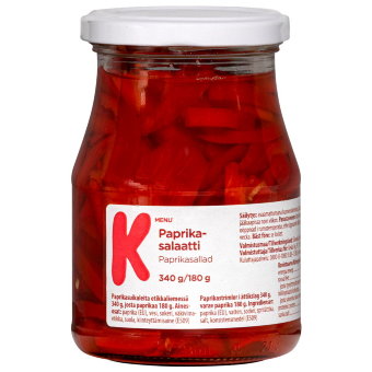 Болгарский перец K-menu резаный 340/180 гр