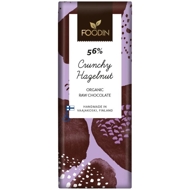Органический сырой шоколад с фундуком 56% Foodin 40 гр