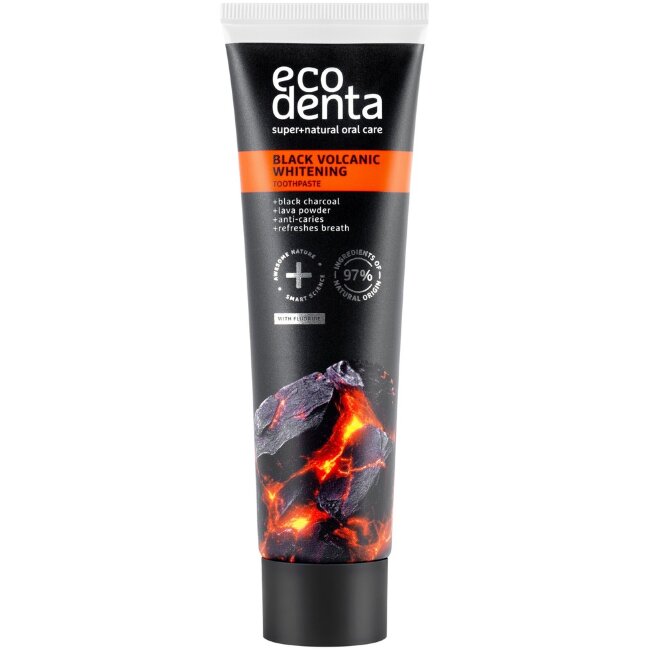 Отбеливающая зубная паста Ecodenta Black Volcanic 100 мл