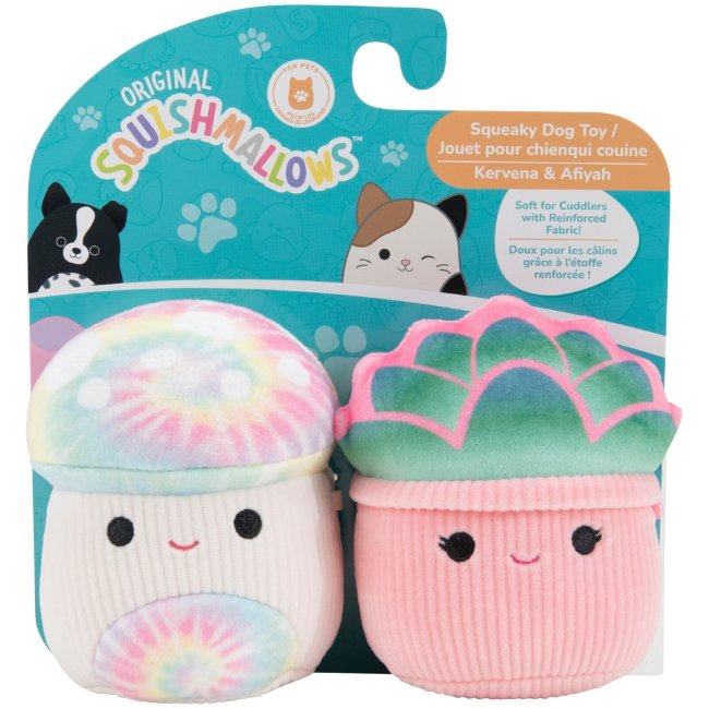 Мягкая игрушка для собак Squishmallows (уп 2 шт) 9 см, в ассортименте