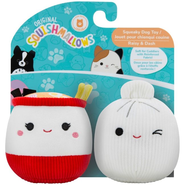Мягкая игрушка для собак Squishmallows (уп 2 шт) 9 см, в ассортименте
