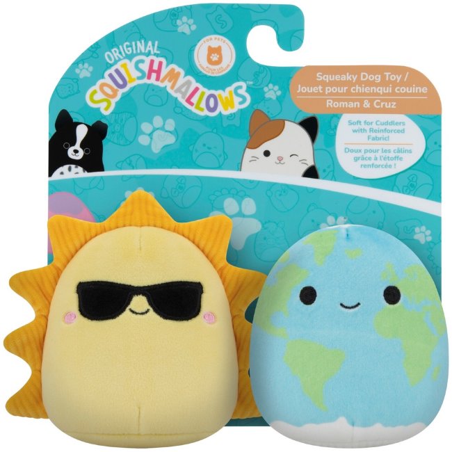 Мягкая игрушка для собак Squishmallows (уп 2 шт) 9 см, в ассортименте