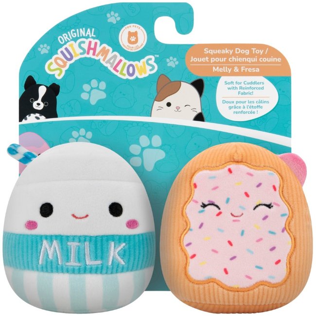Мягкая игрушка для собак Squishmallows (уп 2 шт) 9 см, в ассортименте