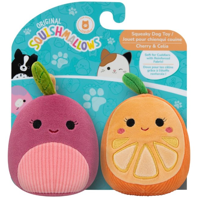 Мягкая игрушка для собак Squishmallows (уп 2 шт) 9 см, в ассортименте