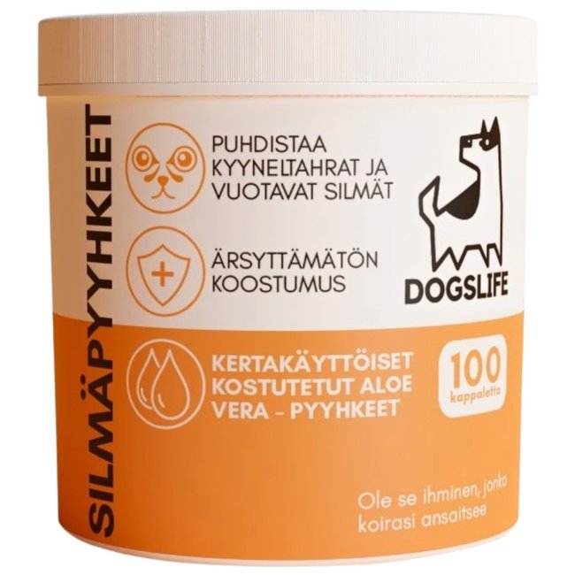 Салфетки с алое для очистки глаз собак Dogslife 100 шт/уп