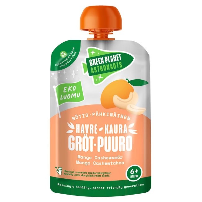 Орзовая каша Green Planet Astronauts LUOMU с орехами манго 100 гр 6 мес+ Орзовая каша Green Planet Astronauts LUOMU с орехами манго 100 гр 6 мес+