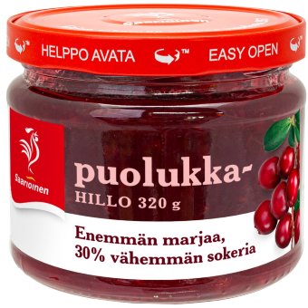 Брусничное варенье без сахара Saarioinen 320 гр