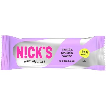 Протеиновый вафельный батончик Nick's со вкусом ванили без глютена 40 гр