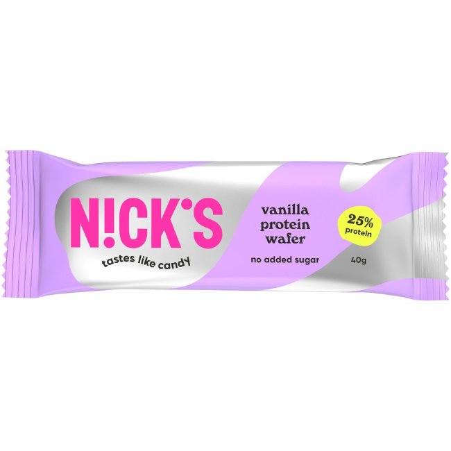 Протеиновый вафельный батончик Nick's со вкусом ванили без глютена 40 гр