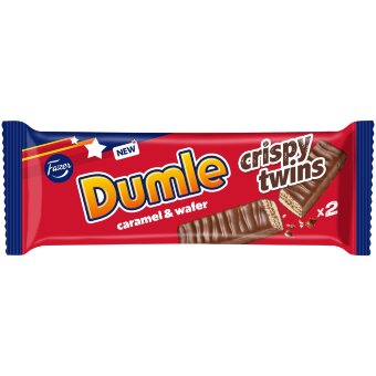 Вафельный батончик с солёной карамелью Fazer Dumle crispy twins (из двух кусочков) 40 гр